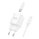 Мережевий Зарядний Пристрій Hoco C147A 1USB-C/1USB PD/QC 20W+Type-C to Lightning