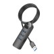 Хаб USB Borofone DH5 4-in-1 (USB to USB3.0*4)(L=0.2M)