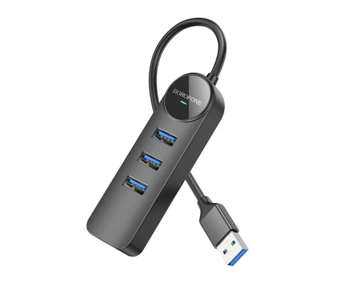 Хаб USB Borofone DH5 4-in-1 (USB to USB3.0*4)(L=0.2M)