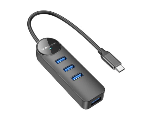 Хаб USB Borofone DH5 4-in-1 (Type-C to USB3.0*4)(L=0.2M)