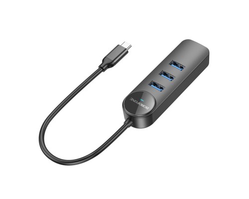 Хаб USB Borofone DH5 4-in-1 (Type-C to USB3.0*4)(L=0.2M)