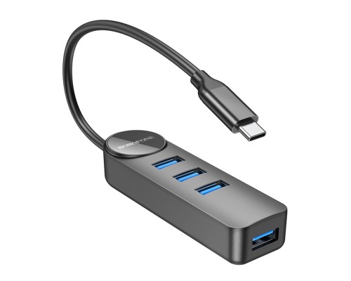 Хаб USB Borofone DH5 4-in-1 (Type-C to USB3.0*4)(L=0.2M)