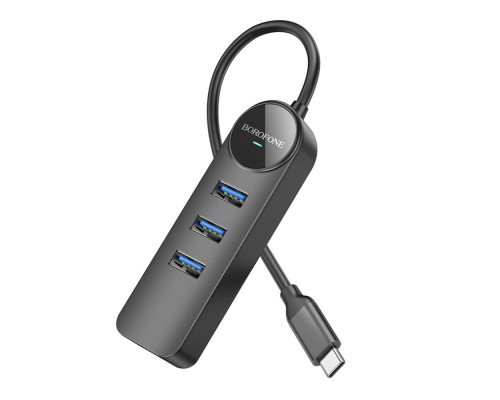 Хаб USB Borofone DH5 4-in-1 (Type-C to USB3.0*4)(L=0.2M)