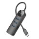 Хаб USB Borofone DH5 4-in-1 (Type-C to USB3.0*4)(L=0.2M)