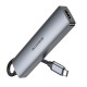 Хаб USB Borofone DH15 6-в-1 Type-C to HDMI+PD+USB3.0+USB2.0+SD+TF(L=0.15M)