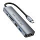 Хаб USB Borofone DH15 6-в-1 Type-C to HDMI+PD+USB3.0+USB2.0+SD+TF(L=0.15M)