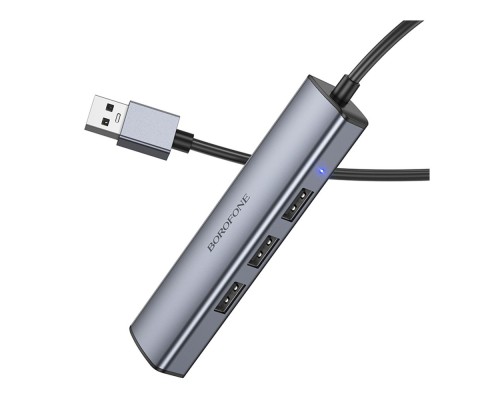 Хаб USB Borofone DH12 4-в-1 USB to USB3.0*4(L=1.2M)