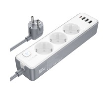 Мережевий Подовжувач Borofone BAC9 (PD20W/1C3A)(EU)(L=2M)