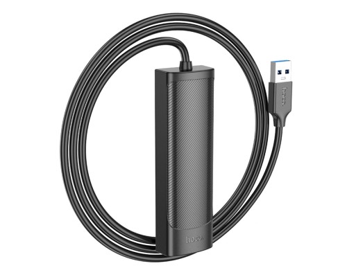 Хаб USB Hoco HB42 4-in-1 (USB to USB3.0*3+RJ45 1Gbps) (L=1.2M)