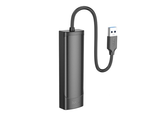 Хаб USB Hoco HB42 4-in-1 (USB to USB3.0*3+RJ45 1Gbps) (L=1.2M)