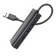 Хаб USB Hoco HB42 4-in-1 (USB to USB3.0*3+RJ45 1Gbps) (L=1.2M)