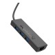 Хаб USB Hoco HB42 4-in-1 (USB to USB3.0*3+RJ45 1Gbps) (L=1.2M)