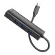 Хаб USB Hoco HB42 4-in-1 (Type-C to USB3.0*3+RJ45 1Gbps) (L=0.2M)
