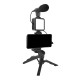 Cтудійна LED лампа PY-49 на Прищіпці з Мікрофоном 
