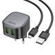 Мережевий Зарядний Пристрій Hoco CS34A 2USB QC 18W+USB to Micro