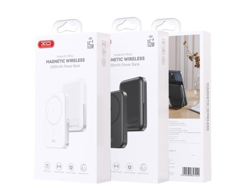 Універсальна Мобільна Батарея Power Bank XO PR242 PD20W Magnetic wireless 15W Type-C with U-shaped holder 5000mAh