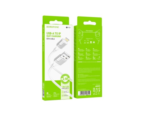 Кабель USB Borofone BX101 Creator Lightning 2.4A М'ята упаковка