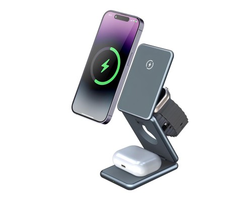 Бездротовий Зарядний Пристрій 3in1 Magnetic Wireless 15W
