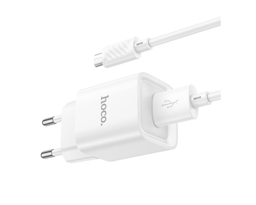 Мережевий Зарядний Пристрій Hoco C145A 1USB QC 18W+USB to Micro