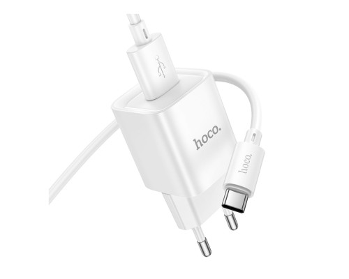 Мережевий Зарядний Пристрій Hoco C145A 1USB QC 18W+USB to Type-C