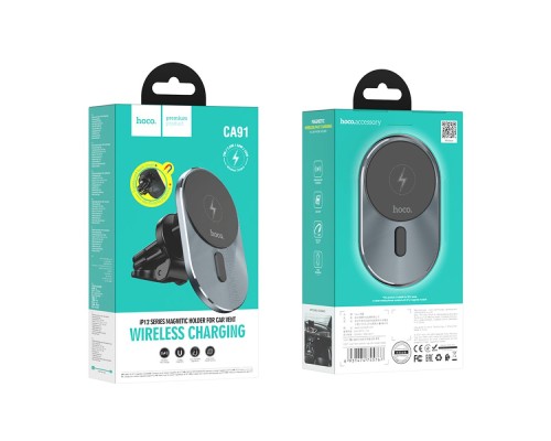 Автотримач Hoco CA91 Magnetic Wireless 15W Автотримач Hoco CA91 Magnetic Wireless 15W