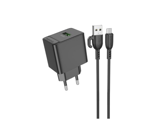 Мережевий Зарядний Пристрій Borofone BAS12A 1USB QC3.0 18W+USB to Micro