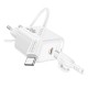 Мережевий Зарядний Пристрій Borofone BAS43A 1USB-C PD/QC 20W+Type-C to Type-C