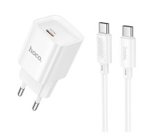 Мережевий Зарядний Пристрій Hoco C146A 1USB-C PD/QC 20W+Type-C to Type-C