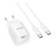 Мережевий Зарядний Пристрій Hoco C146A 1USB-C PD/QC 20W+Type-C to Type-C