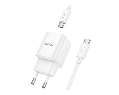 Мережевий Зарядний Пристрій Hoco C146A 1USB-C PD/QC 20W+Type-C to Type-C