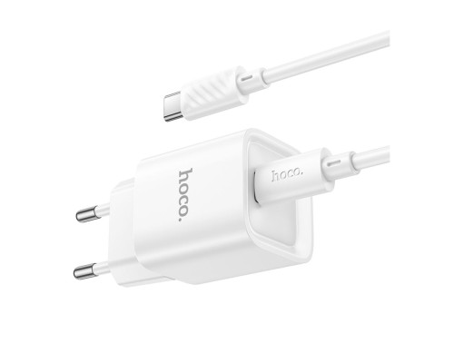 Мережевий Зарядний Пристрій Hoco C146A 1USB-C PD/QC 20W+Type-C to Type-C
