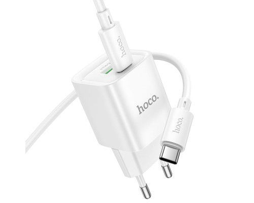 Мережевий Зарядний Пристрій Hoco C147A 1USB-C/1USB PD/QC 20W+Type-C to Type-C