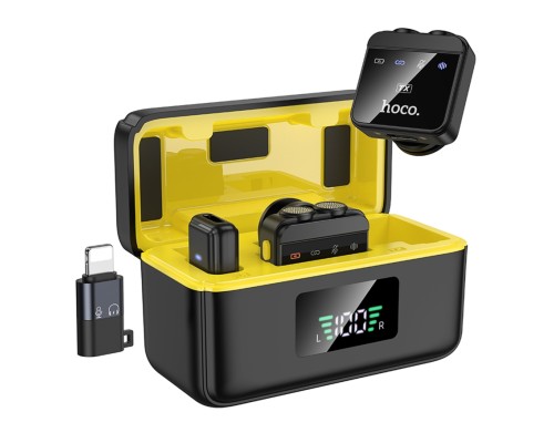 Мікрофон Бездротовий Hoco L17 Dual-mic magnetic