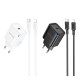 Мережевий Зарядний Пристрій Borofone BA84A 1USB-C PD/QC 30W+Type-C to Lightning
