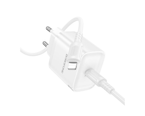 Мережевий Зарядний Пристрій Borofone BA84A 1USB-C PD/QC 30W+Type-C to Lightning