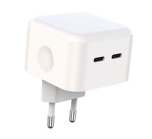 Мережевий Зарядний Пристрій XO L102 EU Dual type-C port 35W Type-C to Type-C