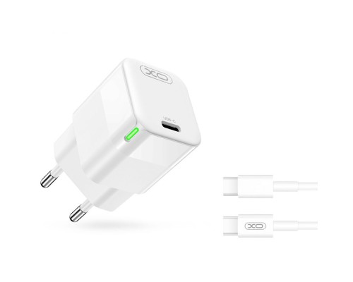 Мережевий Зарядний Пристрій XO CE06 PD 30W GaN Type-C to Type-C