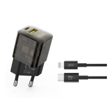 Мережевий Зарядний Пристрій XO CE05 PD30W+QC3.0 Type-C to Lightning