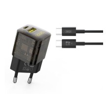 Мережевий Зарядний Пристрій XO CE05 PD30W+QC3.0 Type-C to Type-C