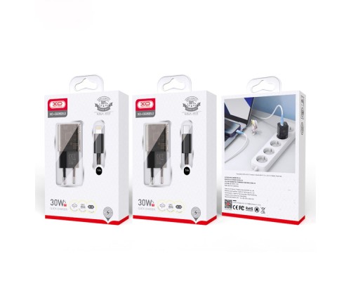 Мережевий Зарядний Пристрій XO CE05 PD30W+QC3.0 Type-C to Type-C