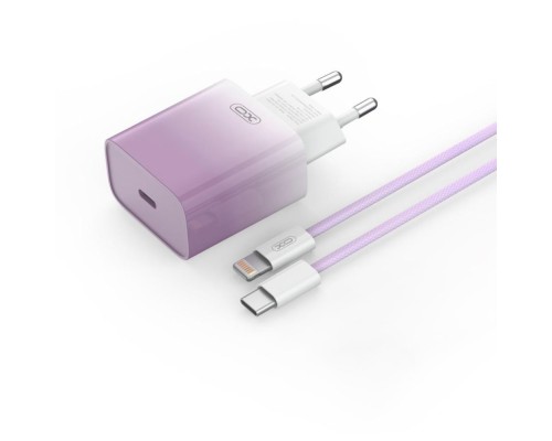 Мережевий Зарядний Пристрій XO CE18 1Type-C PD/QC 30W Type-C to Lightning