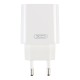 Мережевий Зарядний Пристрій XO L103 1USB QC 18W+USB to Type-C