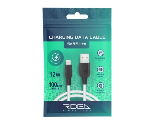 Кабель USB Ridea RC-M134 Soft Silico 12W Lightning