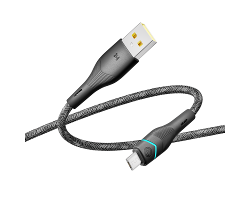 Кабель USB Ridea RC-RL15 RGB Light MicroUSB 3A 1.2m