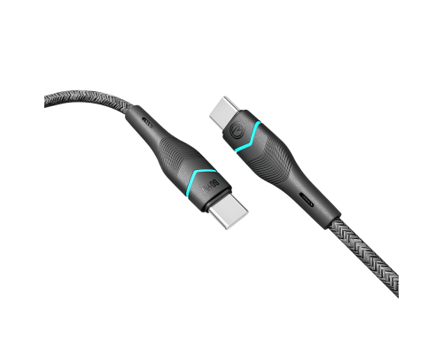 Кабель USB Ridea RC-RL15 RGB Light Type-C to Type-C 60W 1.2m
