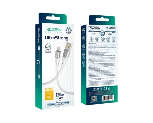Кабель USB Ridea RC-US42 UltraStrong Lightning 12W 1.2m