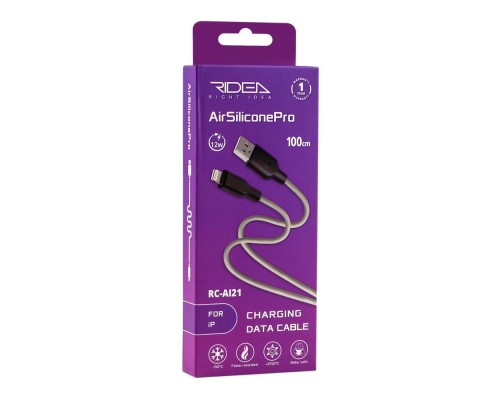 Кабель USB Ridea RC-AI21 AirSiliconePro 12W Lightning Кабель USB Ridea RC-AI21 AirSiliconePro 12W Lightning
