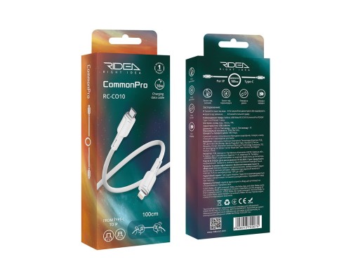 Кабель USB Ridea RC-CO10 CommonPro PD30W Type-C to Lightning