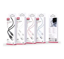 Кабель USB XO NB225 Silicone two-color Type C
