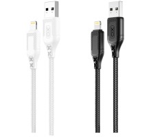 Кабель USB XO NB235 Zebra series Braided 2.4A Lightning